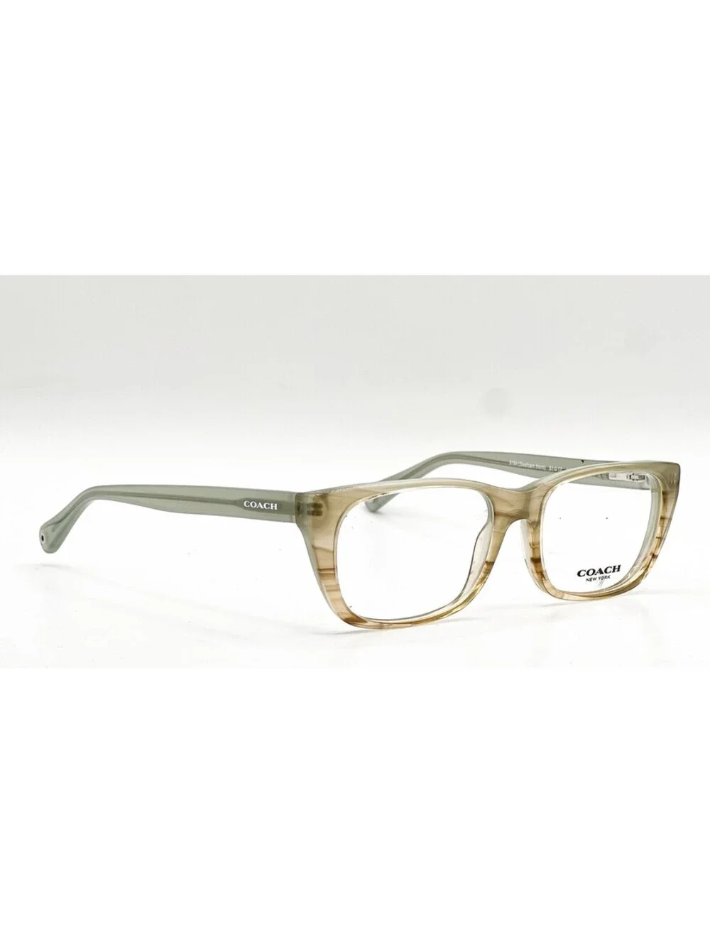 Coach HC 6048 5184 Seafoam Horn Rectangle Authentic Eyeglass Frames 51-17